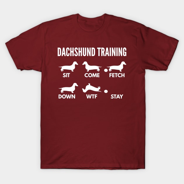 Dachshund Training Wiener Tricks T-Shirt by DoggyStyles